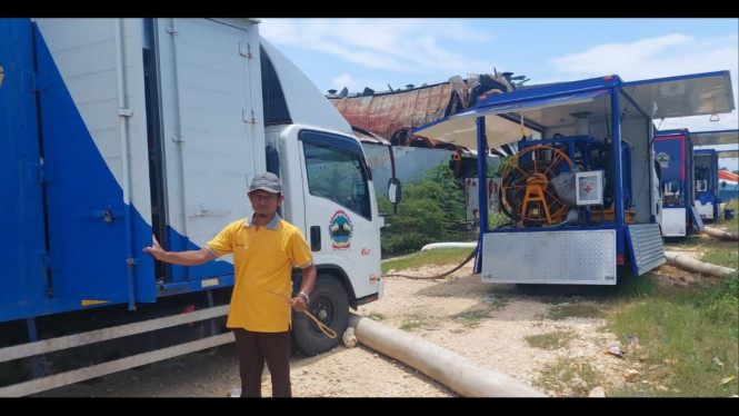 Penjaga rumah pompa di Semarang