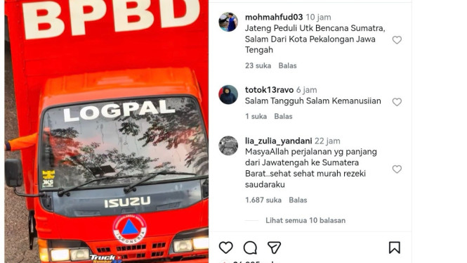 Bantuan Jateng untuk Sumatera