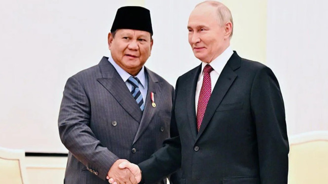 Prabowo Subianto dan Vladimir Putin.