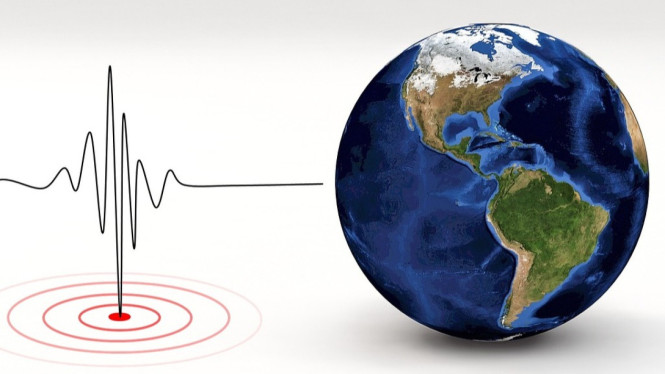 Ilustrasi gempa, gempa, gempa bumi