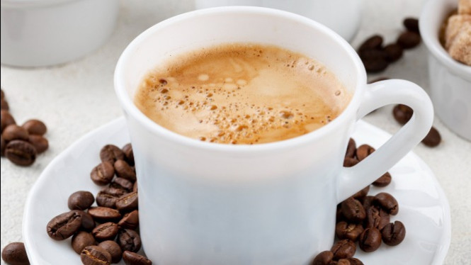 Ilustrasi kopi, kopi, minuman kopi, biji kopi.