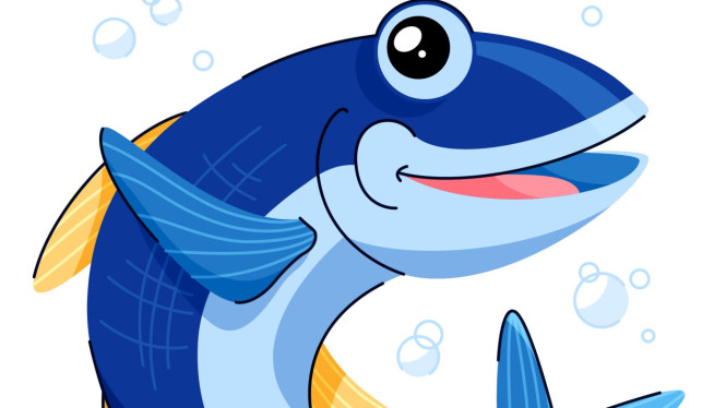 Ilustrasi ikan, ikan.