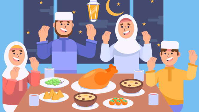 Ilustrasi ifftar, buka puasa, sahur