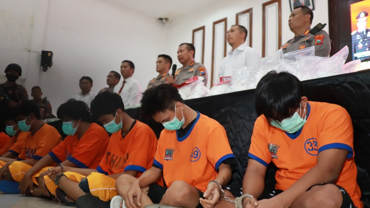 Polisi berhasil ringkus 7 tersangka peredar narkotika internasional
