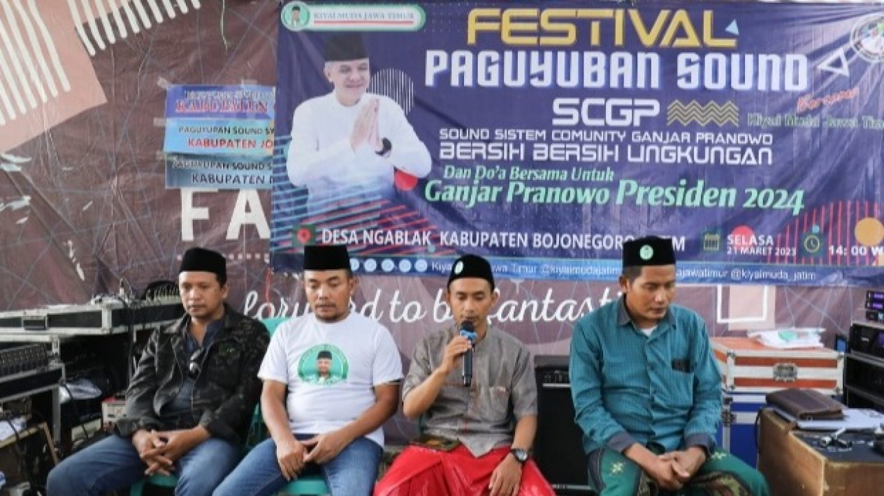 Paguyuban soundsystem dan kyai muda pendukung Ganjar Pranowo.