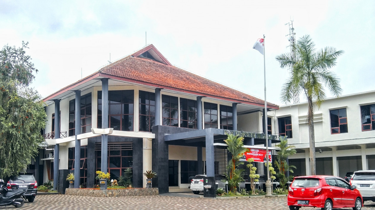 Suasana DPRD Tulungagung tampak dari depan