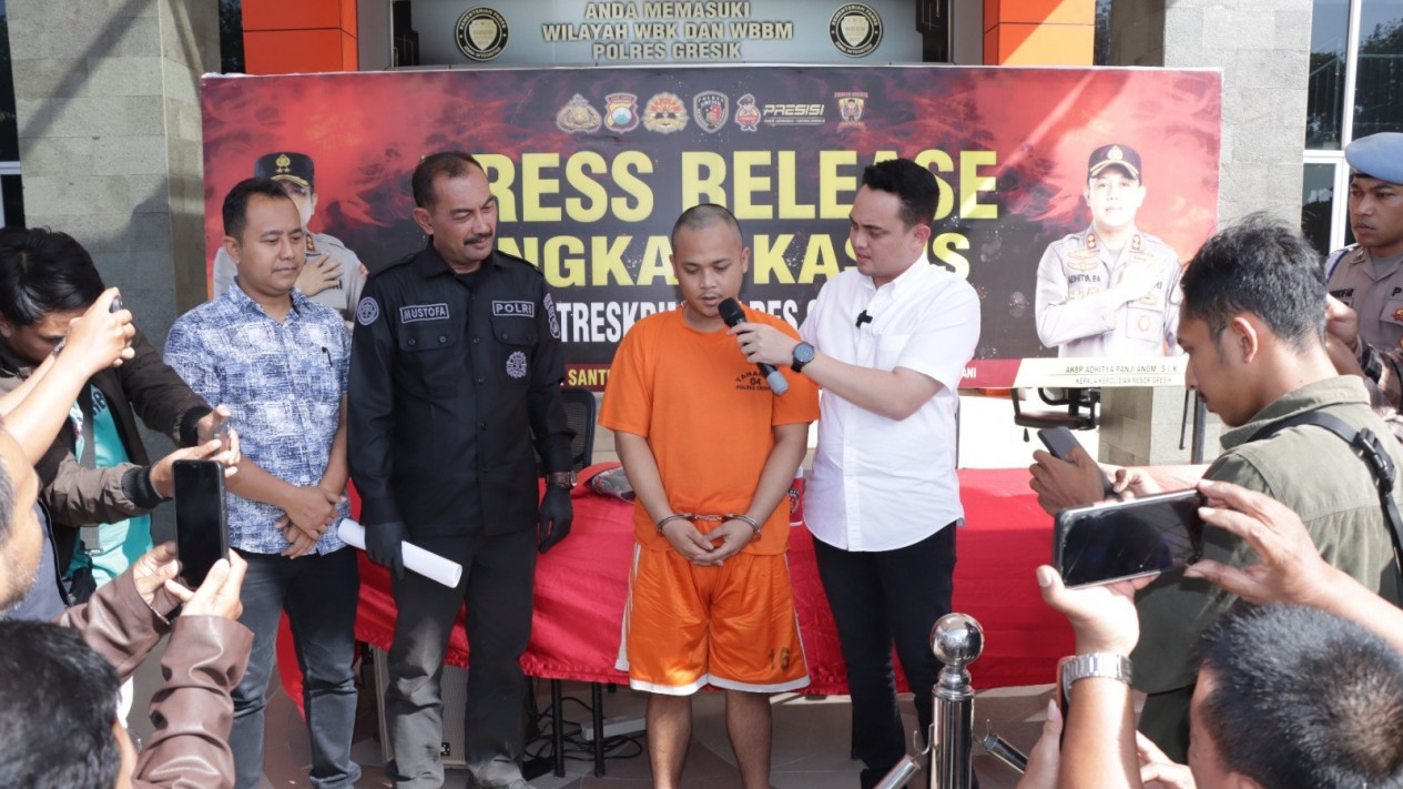 Pelaku perkosaan MAT (22) ditangkap Satreskrim Polres Gresik