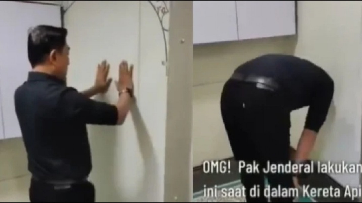 Moeldoko sedang lakukan tayamum