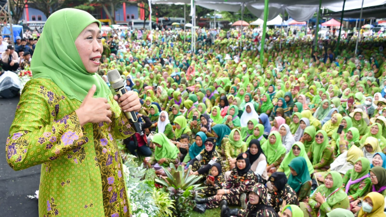 Foto Khofifah Disebut Sosok Penentu Kemenangan Capres Oleh Media As Ini Alasannya