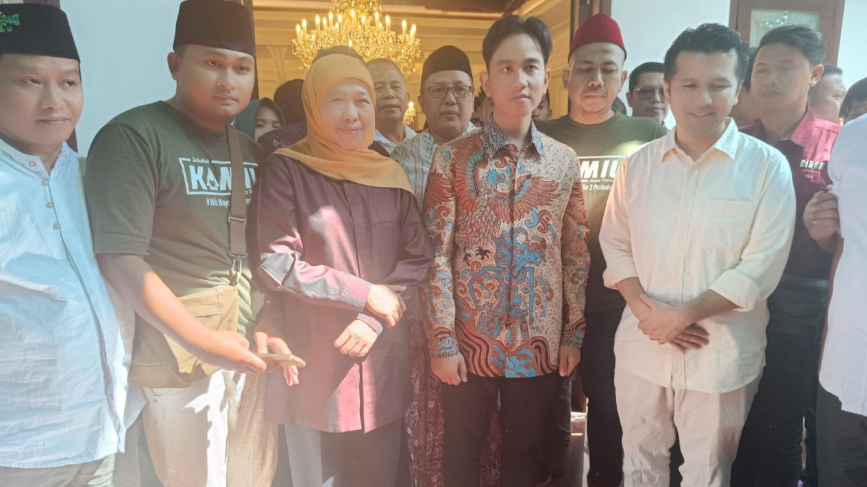 Gibran bertemu Khofifah dan Emil di Surabaya
