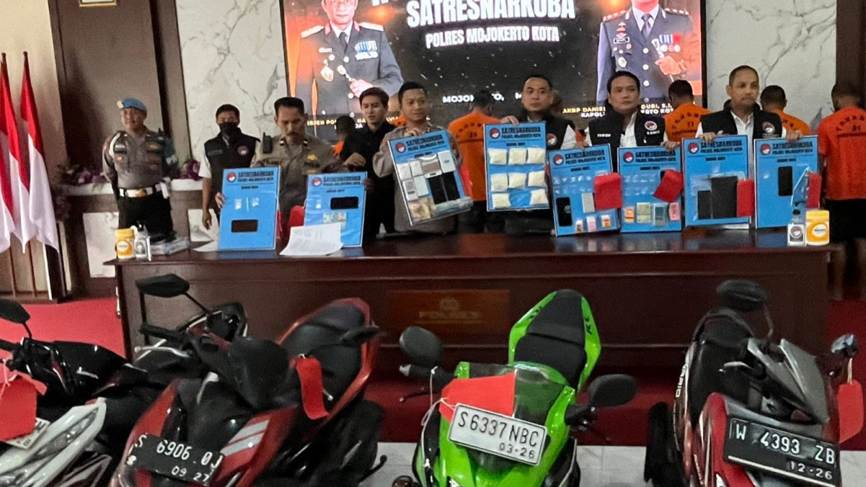 Polisi Ungkap Narkoba Senilai Rp307,9 Juta di Mojokerto
