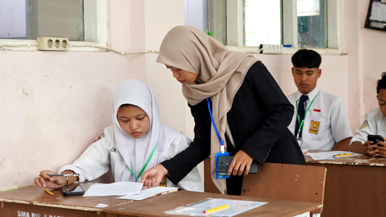 Anak sekolah di Kabupaten Kediri