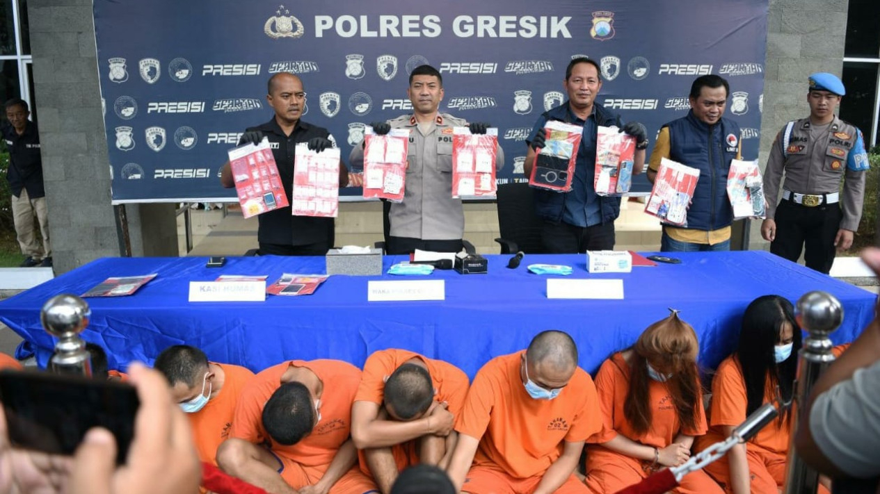 Sembilan tersangka narkoba ditangkap Polres Gresik
