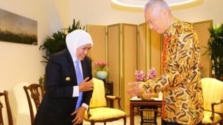 Gubernur Khofifah dan SM Lee Hsien Loong Bersua, Bahas Kerja Sama Singapura-Jatim