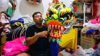 Imlek 2577 Kongzili, Perajin Barongsai dan Naga Liang Liong Sidoarjo Panen Rejeki