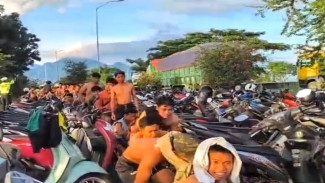 Balap Liar di Porong Sidoarjo Dibubarkan, Ratusan Motor Disita