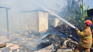 Lupa Matikan Tungku Api, Rumah dan Kandang Warga Tuban Hangus Terbakar