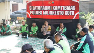 Ratusan Driver Ojol Diajak Polres Mojokerto Kota Jadi Mata dan Telinga Kamtibmas