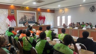 Polres Mojokerto Kota Latih Puluhan Ojol Pertolongan Pertama Gawat Darurat