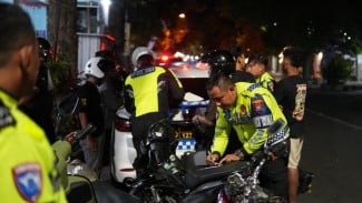 Ganggu Keamanan Warga, Satlantas Polresta Tuban Amankan 42 Motor Berknalpot Brong