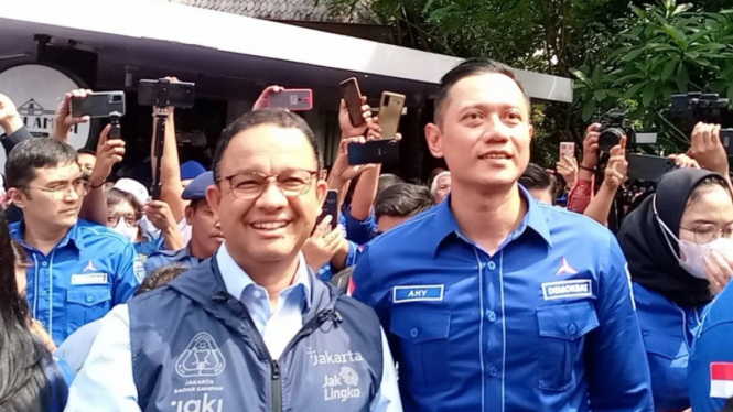 Anies Baswedan dan AHY.