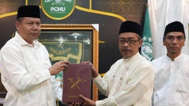 Hadi dikenalkan Gerindra ke PCNU sebagai Cawali Surabaya