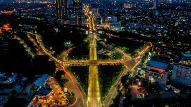 Potret Kota Surabaya dari atas