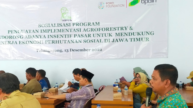 Suasana sosialisasi Program Penguatan Implementasi Agroforestery