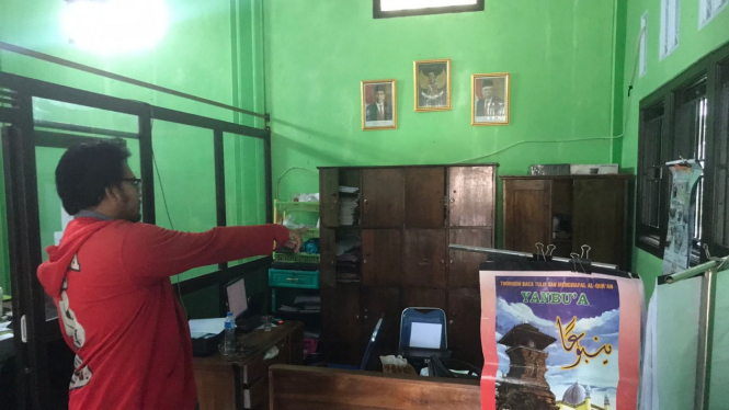 Kantor sekolah Swasta yang dibobol maling di Mojokerto