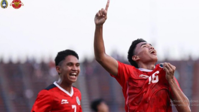 Selebrasi pemain Timnas Indonesia usai bobol gawang Vietnam
