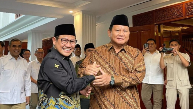 Ketum PKB  Cak Imin bertemu dengan Prabowo Subianto.