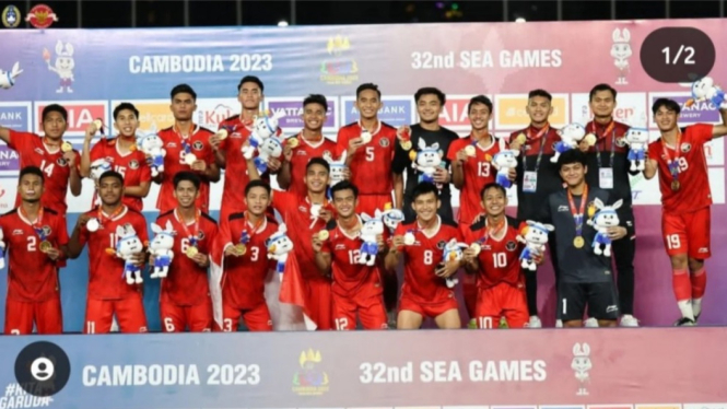 Timnas U 22 meraih medali emas di SEA Games 2023