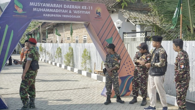 Banser amankan Musyda XI Muhammadiyah Trenggalek
