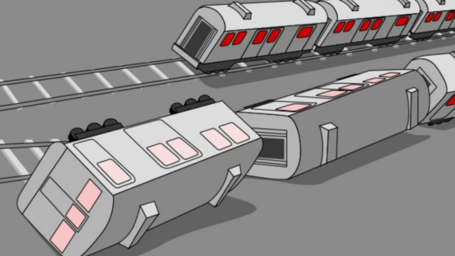 Ilustrasi kecelakaan kereta api