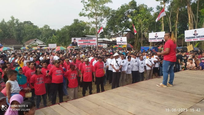 Ribuan Relawan Jokowi Dukung Prabowo Pilpres 2024