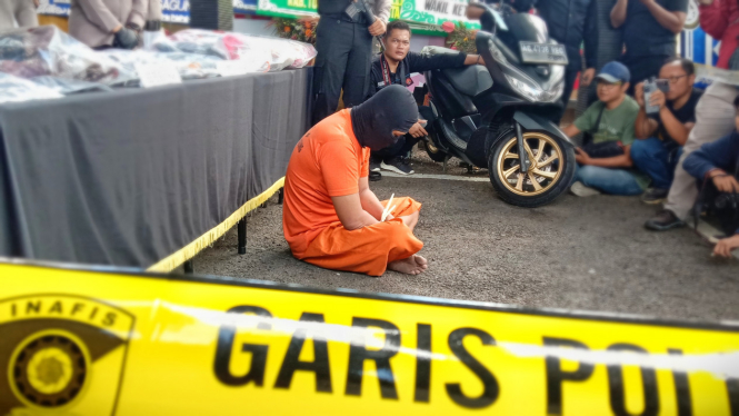 Tampang pelaku pembunuhan pasutri  di Tulungagung.