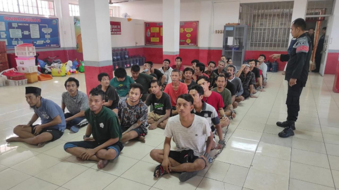 Puluhan narapidana Rumah Tahanan (Rutan) Klas I Surabaya