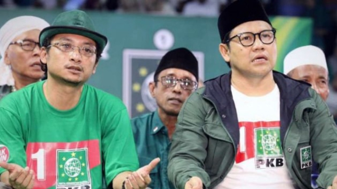 Ketum PKB Muhaimin Iskandar dan Sekjen PKB M Hasanuddin Wahid