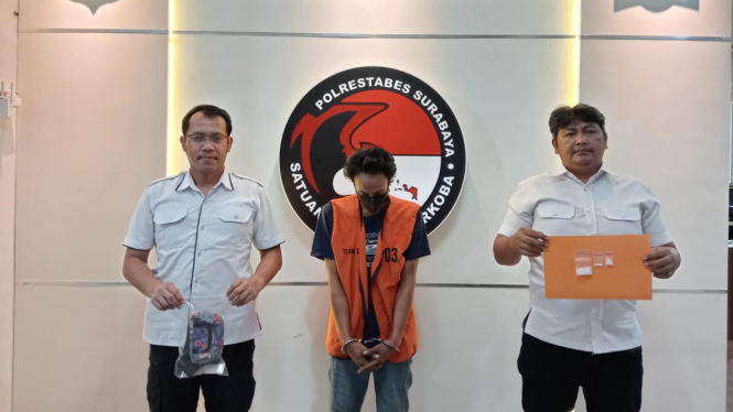 Satresnarkoba Polrestabes Surabaya tangkap pengedar sabu eceran