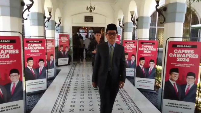 Persiapan deklarasi Anies-Cak Imin di Hotel Majapahit Surabaya