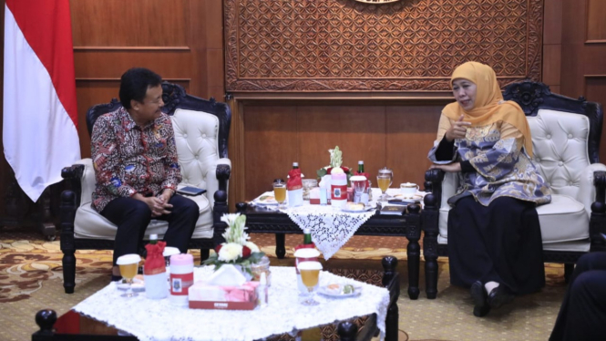 Kepala BPN Jatim bertemu Gubernur Khofifah
