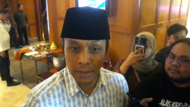 Gus Kautsar di acara silaturrahim kiai dan masyayikh dengan Prabowo.