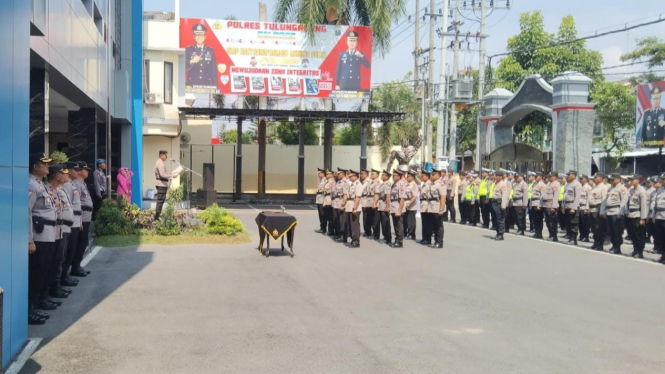 Suasana Sertijab di jajaran Polres Tulungagung