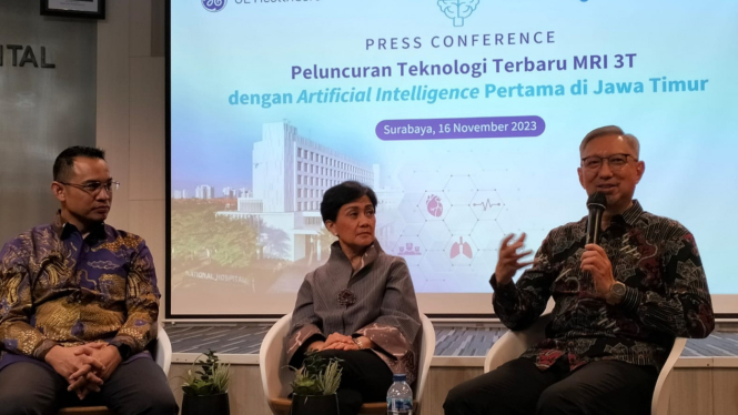 Dialog interaktif usai peluncuran teknologi MRI berbasis AI di Surabaya