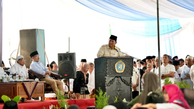 Prabowo Subianto di Ponpes Zainul Hasan Genggong, Probolinggo