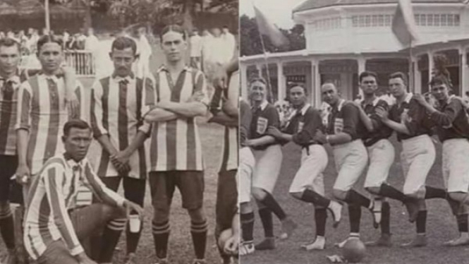 Potret jadul tim sepak bola Hindia Belanda