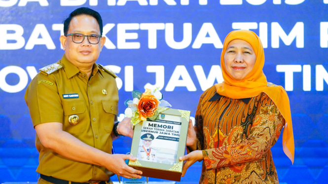 Penjabat (Pj) Gubernur Jawa Timur Adhy Karyono mela