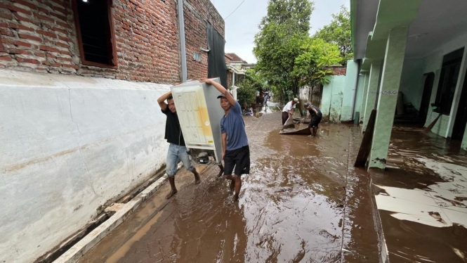 Penampakan dusun di Mojokerto usai dilanda banjir