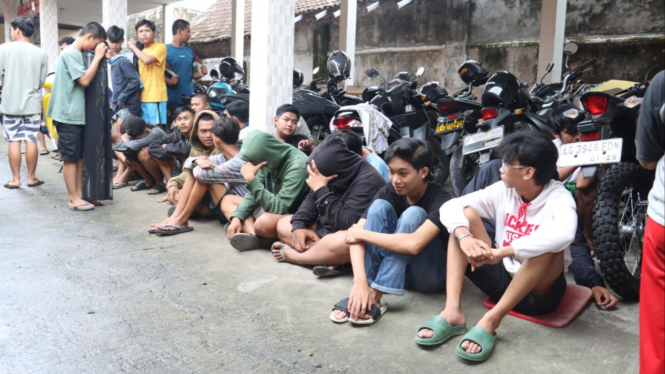 Remaja yang hendak perang sarung di Mojokerto