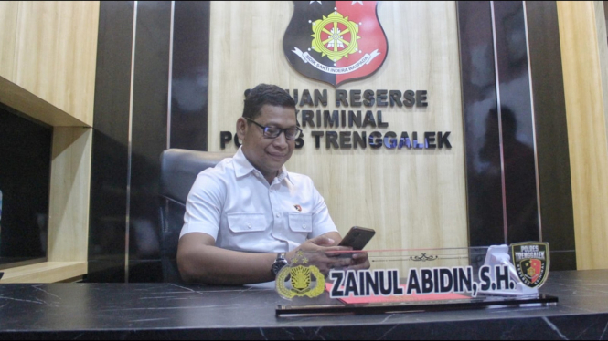 Satreskrim Polres Trenggalek Ajun Komisaris Polisi Zainul Abidin.